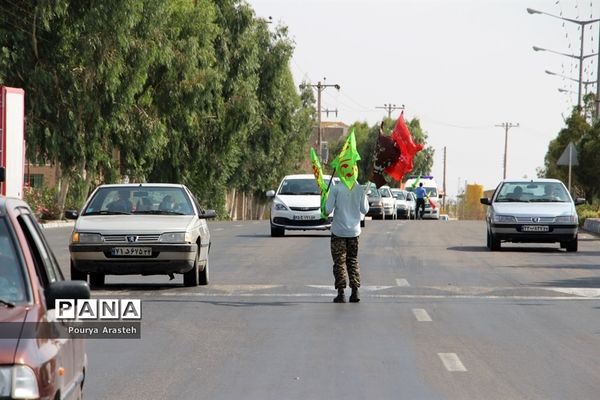 کاروان شادی خودرویی و موتوری خانوادگی در شهرستان خوسف در روز عید سعید غدیرخم