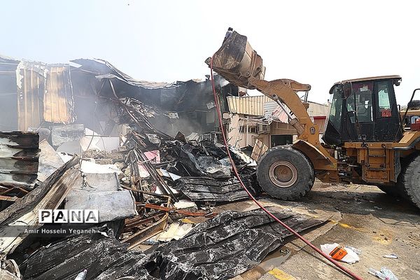 آتش سوزی بازار پردیس کیش