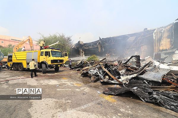 آتش سوزی بازار پردیس کیش