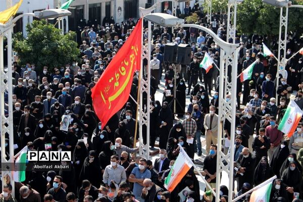 آیین تشییع شهید مدافع حرم محمود رادمهر در ساری