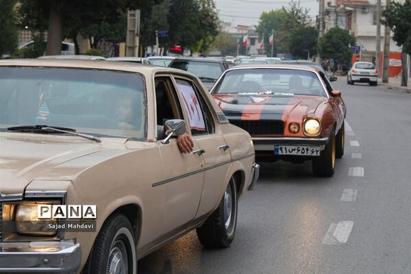 رالی خانوادگی خودروی کلاسیک در ساری