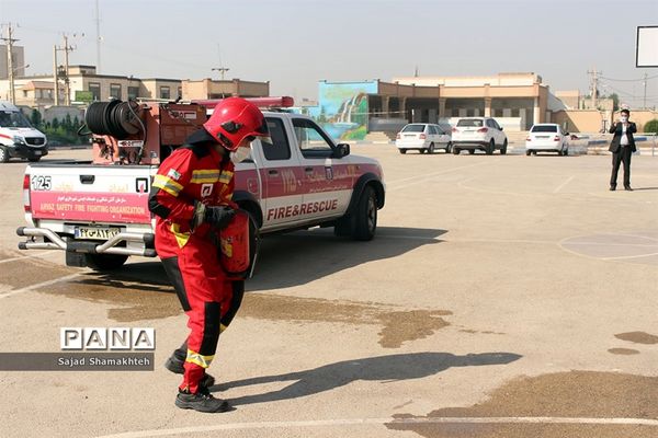 برگزاری مانور زلزله در ناحیه 3 اهواز