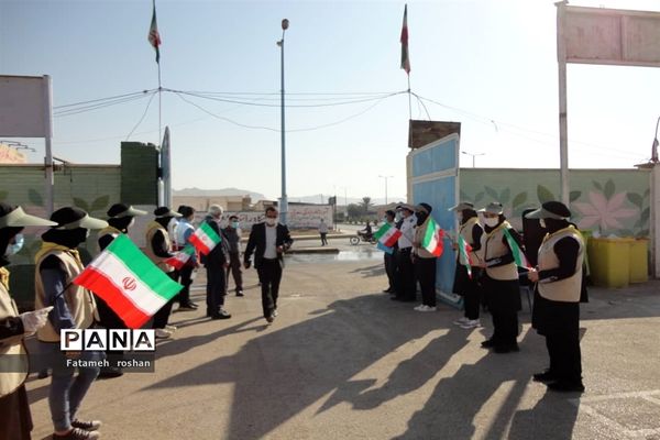 مراسم نمادین و تجمعی ۱۳ آبان در دبیرستان حضرت امام خمینی (ره) شهرستان امیدیه