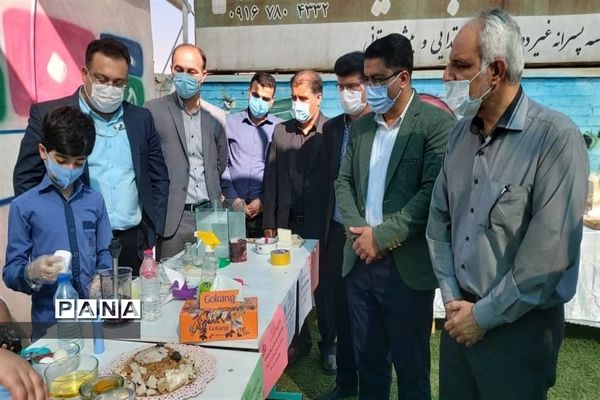 نواختن زنگ نمادین آزمایشگاه در شهرستان امیدیه