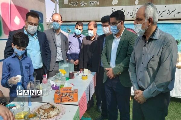 نواختن زنگ نمادین آزمایشگاه در شهرستان امیدیه
