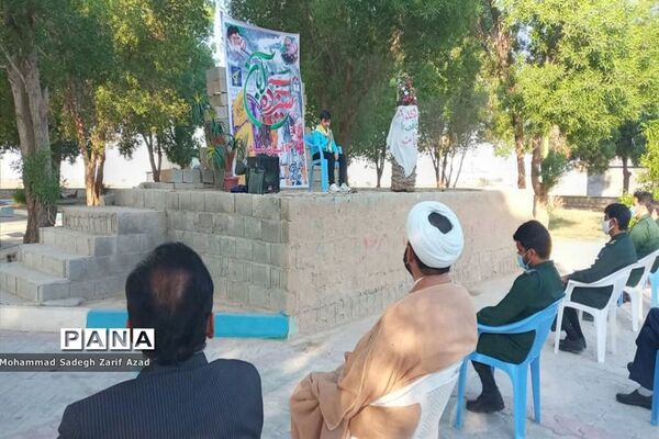 تجدید پیمان پیشتازان دبستان شهید منفرد کاکی با شهدای گمنام در مراسم امروز ۱۳ آبان با حضور مسئولین شهر