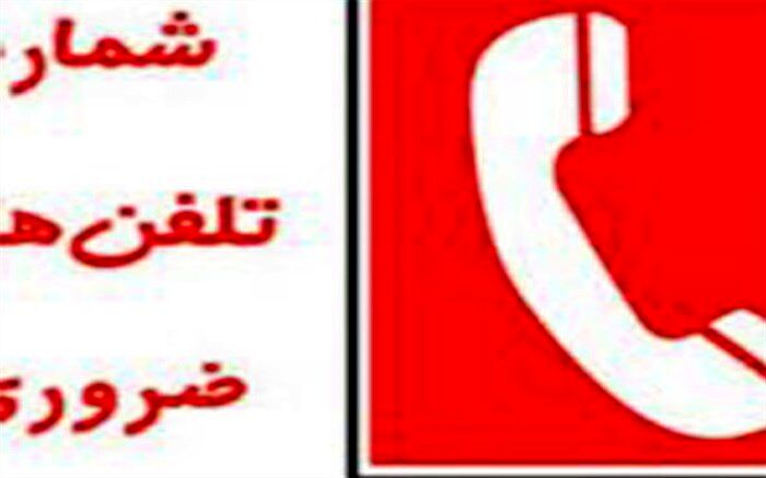 شماره تلفن و کدهای اضطراری