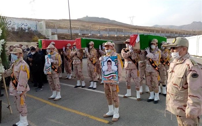 پیکر مطهر ۳ شهید مرزبانی در هنگ مرزی ارومیه تشییع شد