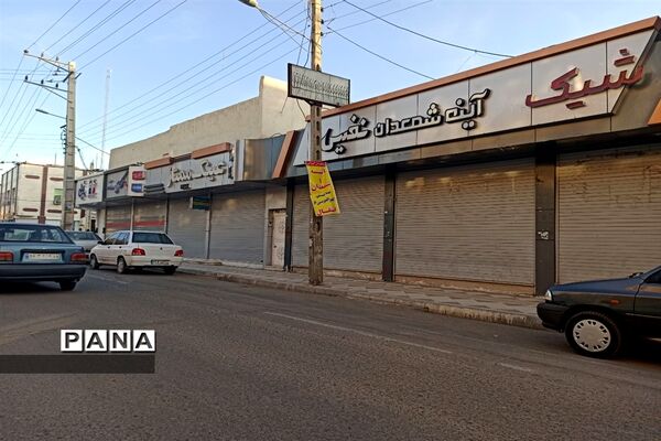 سیطره سکوت کرونایی بر شلوغ‌ترین خیابان های زاهدان