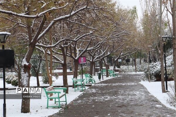 بارش برف پاییزی در مشهد