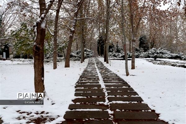 بارش برف پاییزی در مشهد