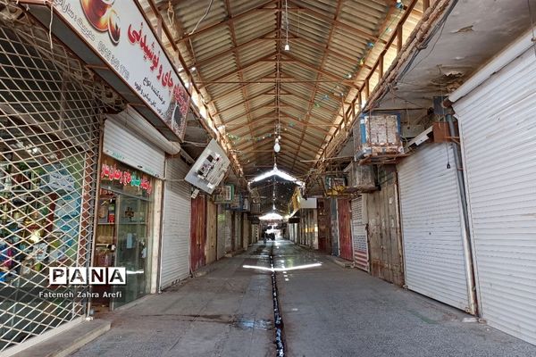 ششمین روز از محدودیت‌های کرونایی در بازار مرکزی زابل