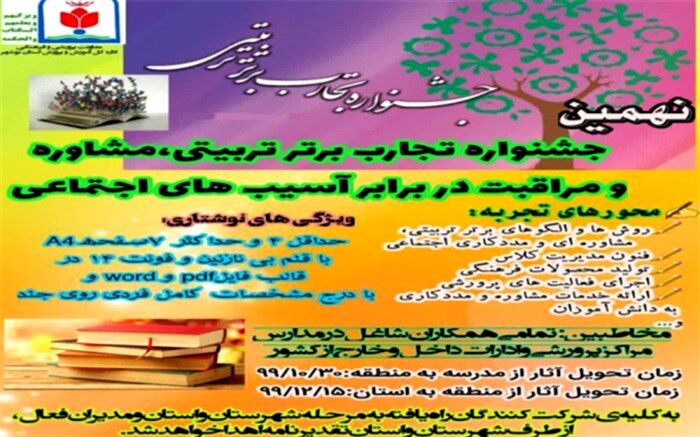 جشنواره تجارب برتر تربیتی برگزار می‌شود