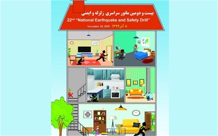 بیست و دومین مانور سراسری زلزله در استان کهگیلویه و بویراحمد به صورت همزمان در فضای مجازی و بستر شبکه شاد برگزار شد