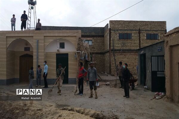 بام اندود کردن مسجد دریک اقدام جهادی