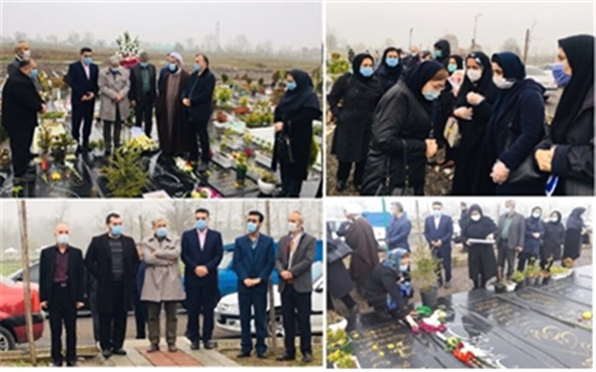 گلباران و عطرافشانی مزارشهدای مدافع سلامت