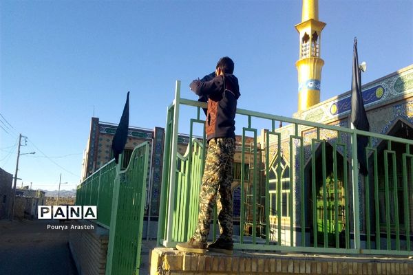 فضاسازی  روستای معصوم آباد شهرستان خوسف به مناسبت ایام فاطمیه وشهادت سرداردلها