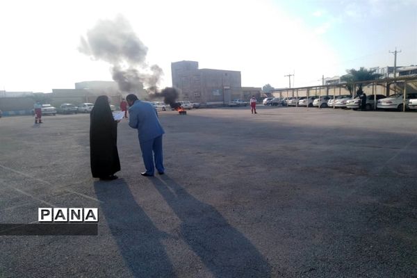 برگزاری مانور زلزله در اداره آموزش و پرورش کارون