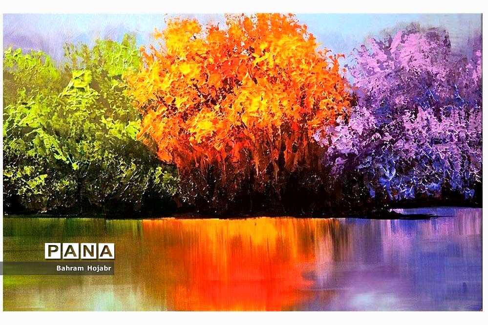 نمایشگاه مجازی آثار نقاشی و طراحی بهرام هژبر، معلم هنرمند اهل گله‌دار