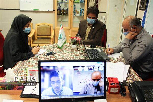 جلسه ویدئو کنفرانس مجمع اعضاء سازمان دانش آموزی استان فارس