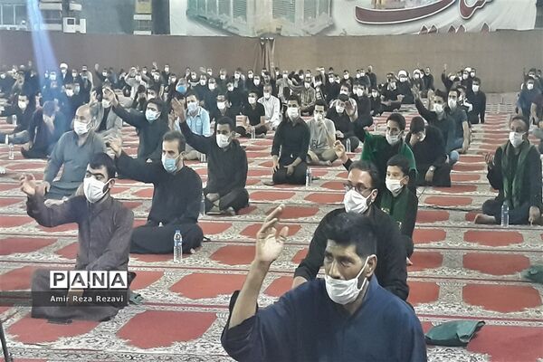 آیین سوگواری دهه دوم محرم در مصلای مهدیه امام خمینی (ره) اهواز