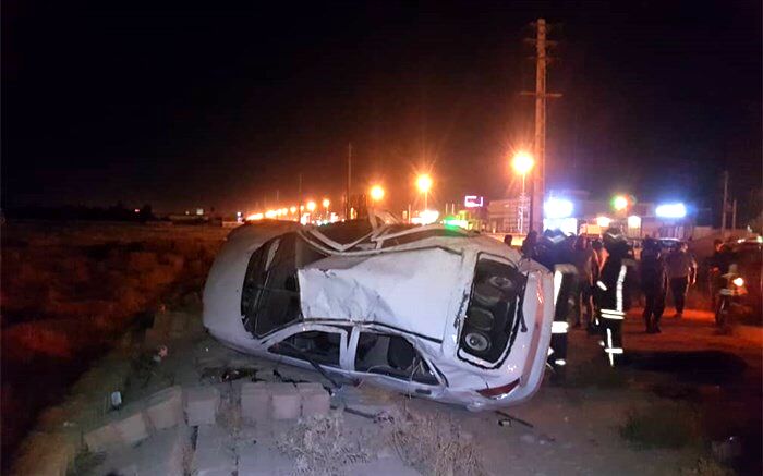 تصادف مرگبار دو خودرو در جاده گویم