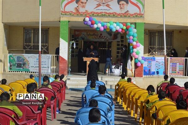 آیین بازگشایی مدارس و نواخته شدن زنگ سال تحصیلی جدید در بافق