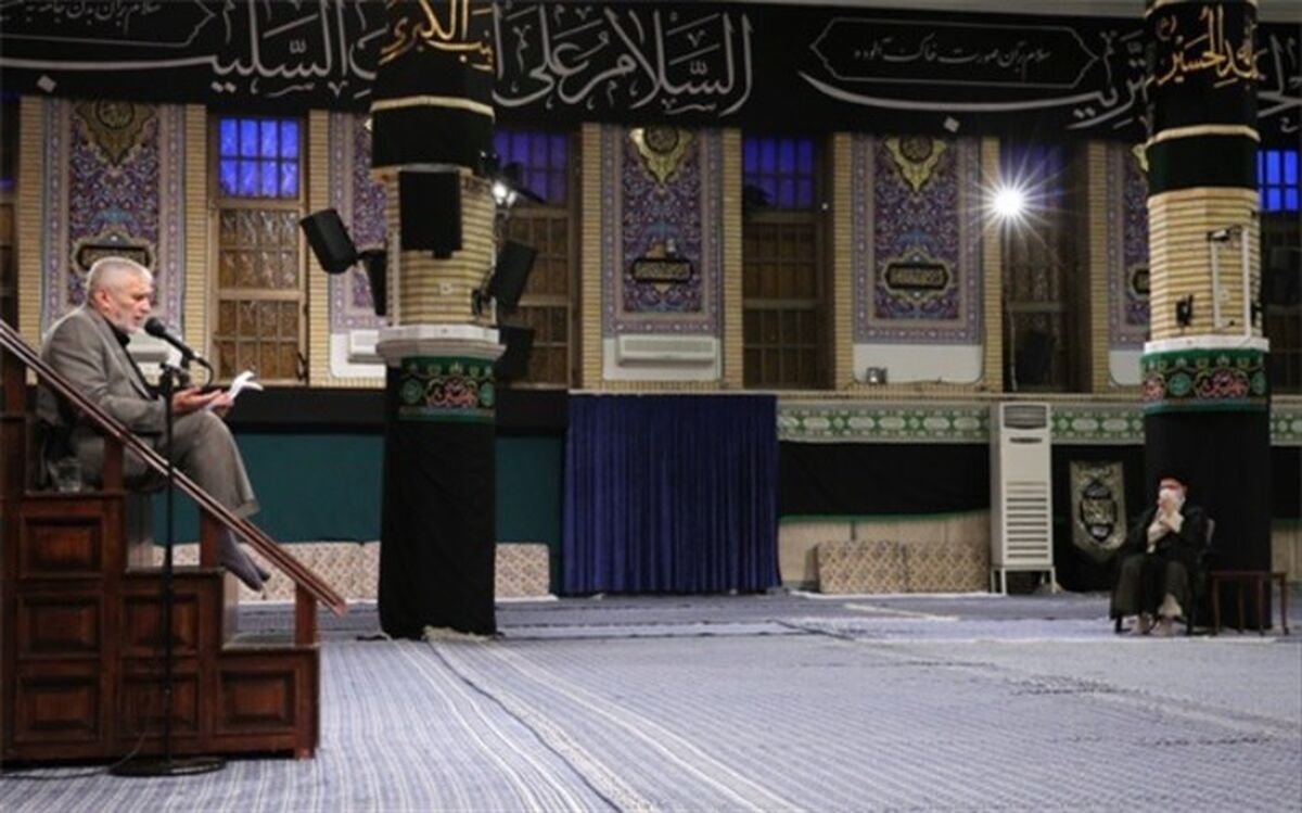 مراسم عزاداری شهادت امام سجاد علیه‌السلام با حضور رهبر انقلاب