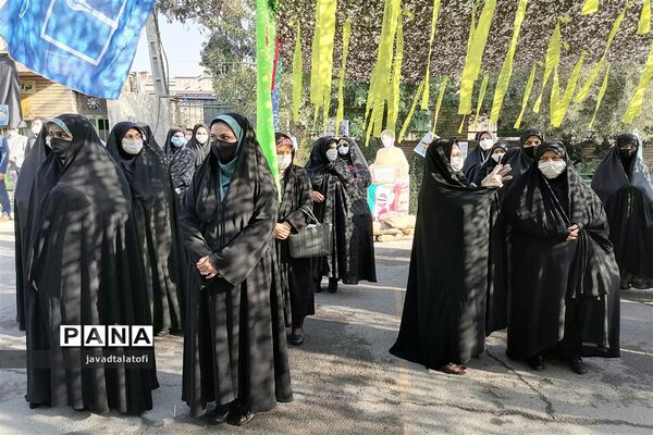 صبحگاه مشترک حوزه بسیج دانش‌آموزی و فرهنگیان ناحیه دو شهر ری