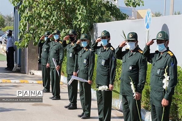 بدرقه پیکر شهیده مدافع سلامت استان بوشهر با کاروان اشک