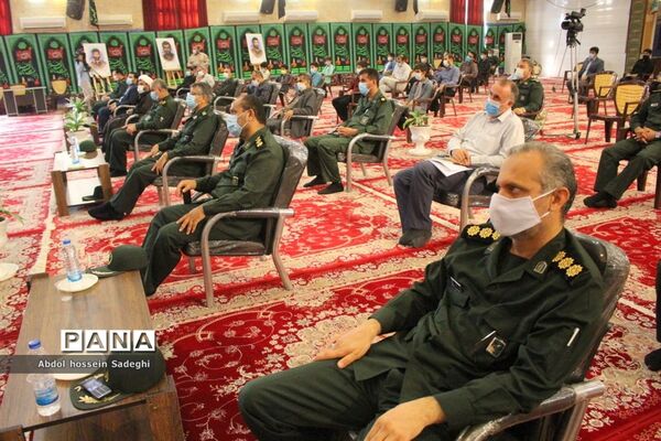 آیین رونمایی از تولیدات فرهنگی هنری سپاه امام صادق علیه السلام  استان بوشهر