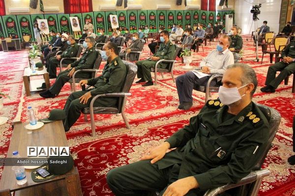 آیین رونمایی از تولیدات فرهنگی هنری سپاه امام صادق علیه السلام  استان بوشهر