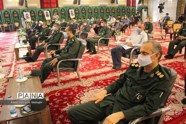 آیین رونمایی از تولیدات فرهنگی هنری سپاه امام صادق علیه السلام  استان بوشهر