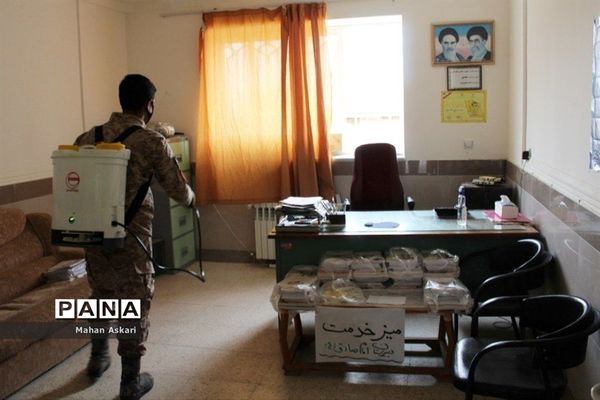 ضدعفونی و گندزدایی مدارس شهرستان گلوگاه