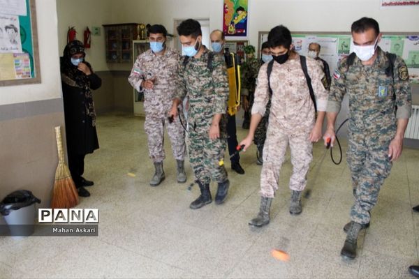 ضدعفونی و گندزدایی مدارس شهرستان گلوگاه