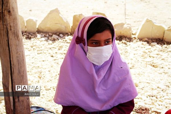 آیین تحلیف دانش‌آموزان و مربیان پیشتاز منطقه عشایری کوه درا نورآباد ممسنی