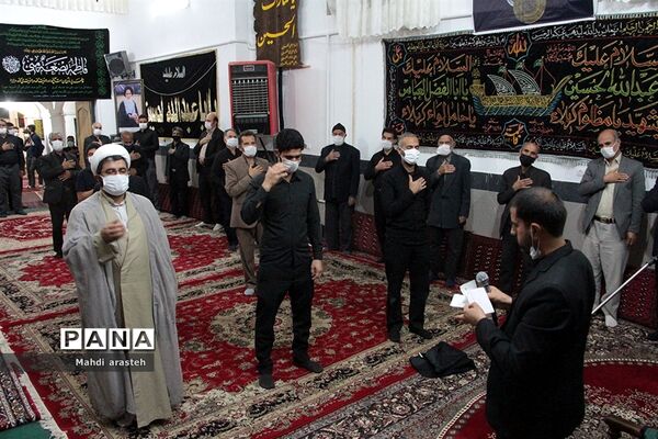 مراسم شب اربعین مسجد امام حسن عسکری علیه السلام شهرستان خوسف با رعایت پروتکل های بهداشتی