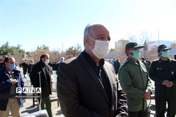 تشییع 2 شهید گمنام در هنرستان شهیدخیامی بیرجند