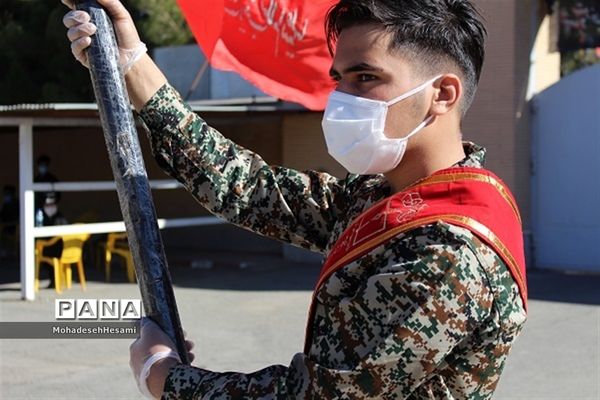 تشییع 2 شهید گمنام در هنرستان شهیدخیامی بیرجند