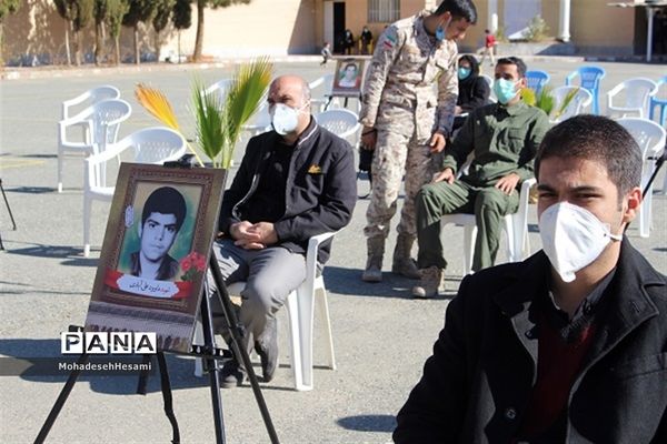 تشییع 2 شهید گمنام در هنرستان شهیدخیامی بیرجند