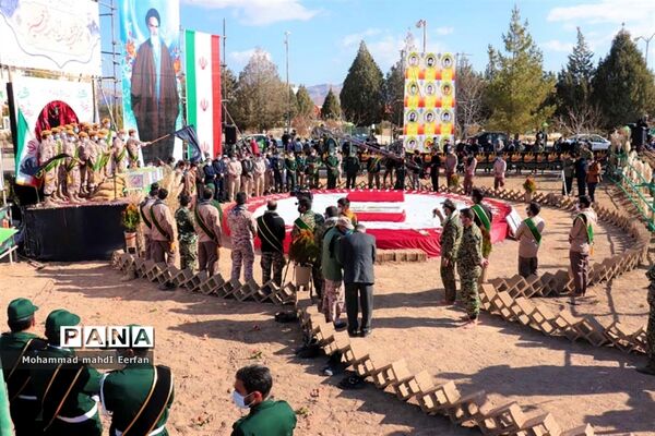 مراسم وداع با پیکر شهید گمنام در آباده