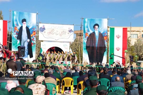 مراسم وداع با پیکر شهید گمنام در آباده