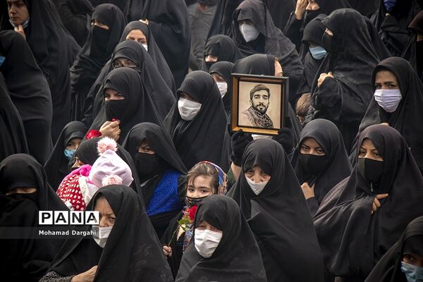 تشییع و تدفین شهید گمنام در روز شهادت حضرت فاطمه (س) در قم