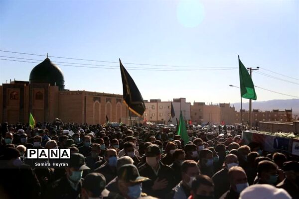 مراسم تشییع و تدفین 2 شهید گمنام دربوستان آیت ا...بهجت بیرجند