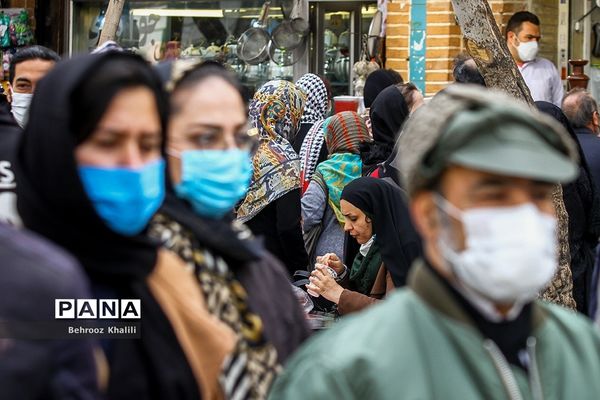 ازدحام در بازارتهران ؛ شرایط نارنجی