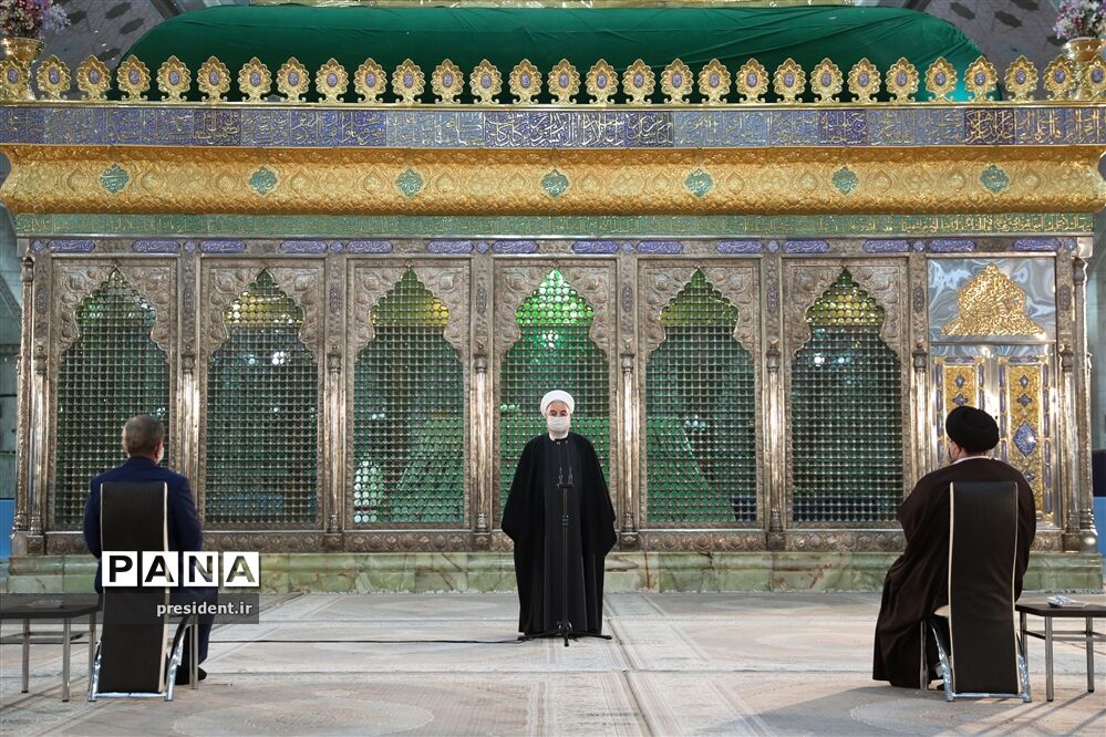 مراسم تجدید میثاق اعضای دولت با آرمان‌های امام راحل