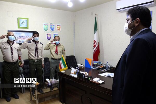 دیدار مسئول و تعدادی از مربیان  سازمان دانش آموزی شاوور با مدیر سازمان دانش آموزی خوزستان