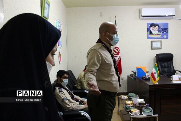 دیدار مسئول و تعدادی از مربیان  سازمان دانش آموزی شاوور با مدیر سازمان دانش آموزی خوزستان