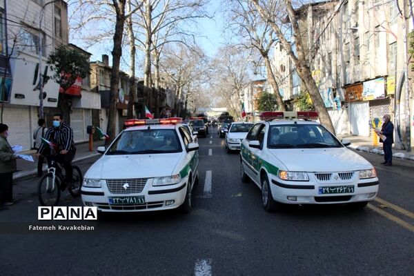 راهپیمایی خودرویی ۲۲ بهمن در ساری
