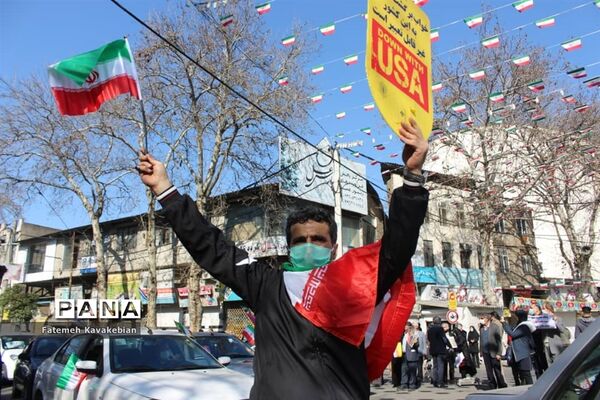 راهپیمایی خودرویی ۲۲ بهمن در ساری